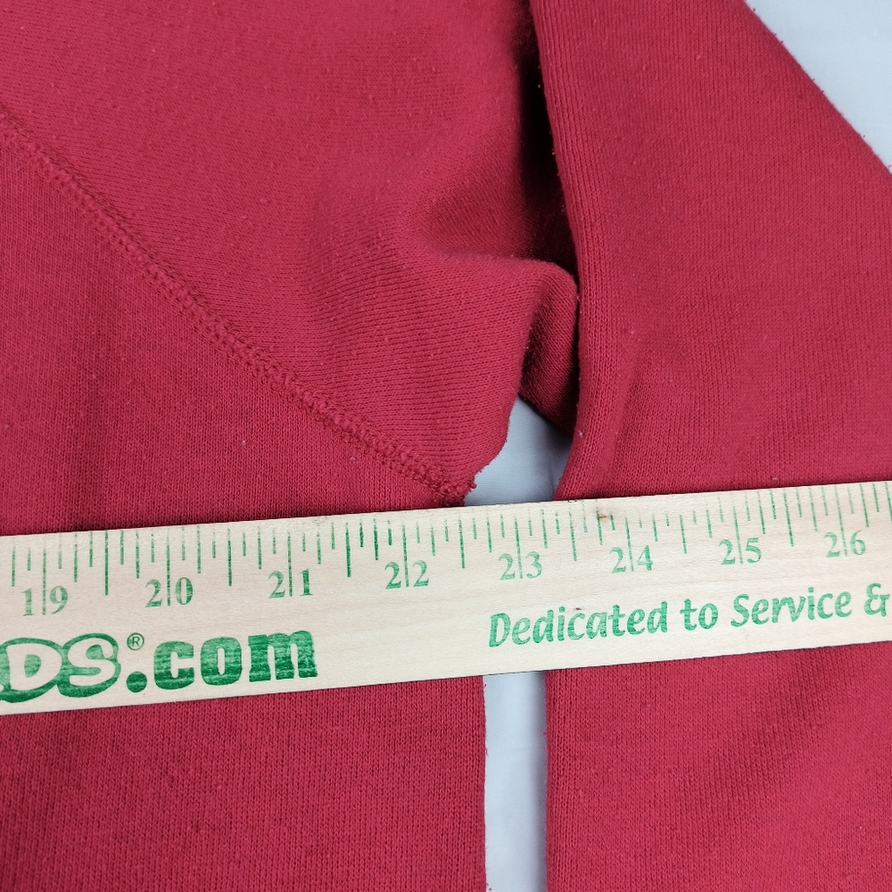 Vintage 80s sweatshirt Lee big bad wolf teletrend 1987 trust me XL Red USA Made - Picture 9 of 16
